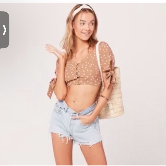 L⭐️space polka dot sarong skirt and crop top matching set coverup 2 piece lspace - Picture 2 of 6